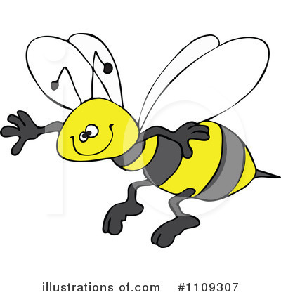 Royalty-Free (RF) Bee Clipart Illustration by djart - Stock Sample #1109307