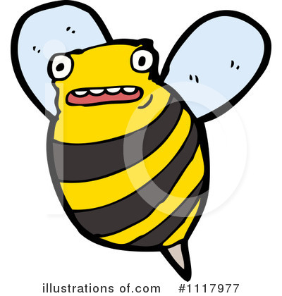 Royalty-Free (RF) Bee Clipart Illustration by lineartestpilot - Stock Sample #1117977