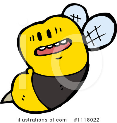 Royalty-Free (RF) Bee Clipart Illustration by lineartestpilot - Stock Sample #1118022