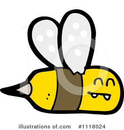 Royalty-Free (RF) Bee Clipart Illustration by lineartestpilot - Stock Sample #1118024