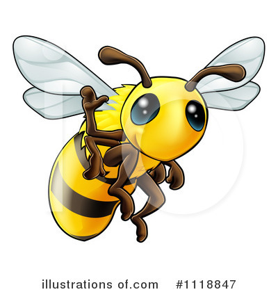 Royalty-Free (RF) Bee Clipart Illustration by AtStockIllustration - Stock Sample #1118847