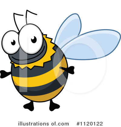 Royalty-Free (RF) Bee Clipart Illustration by Vector Tradition SM - Stock Sample #1120122