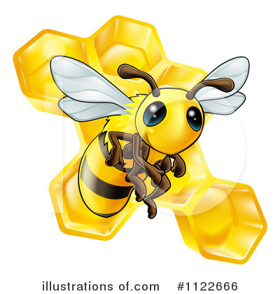 Royalty-Free (RF) Bee Clipart Illustration by AtStockIllustration - Stock Sample #1122666