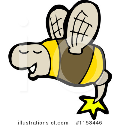 Royalty-Free (RF) Bee Clipart Illustration by lineartestpilot - Stock Sample #1153446