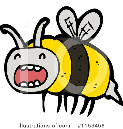 Royalty-Free (RF) Bee Clipart Illustration by lineartestpilot - Stock Sample #1153456