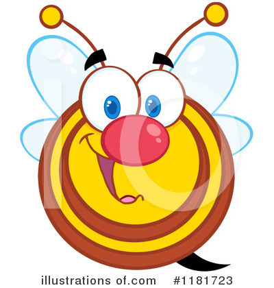 Royalty-Free (RF) Bee Clipart Illustration by Hit Toon - Stock Sample #1181723