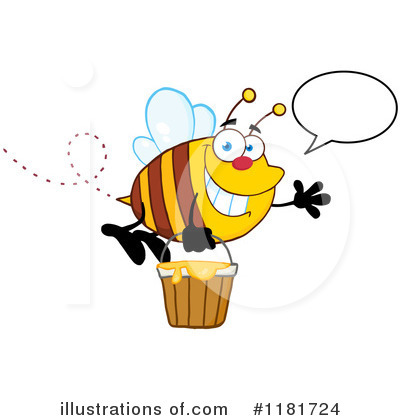 Royalty-Free (RF) Bee Clipart Illustration by Hit Toon - Stock Sample #1181724