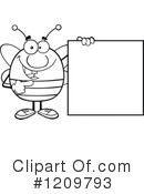 Bee Clipart #1209793 by Hit Toon