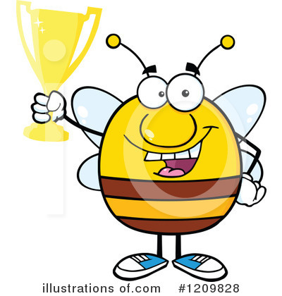 Royalty-Free (RF) Bee Clipart Illustration by Hit Toon - Stock Sample #1209828