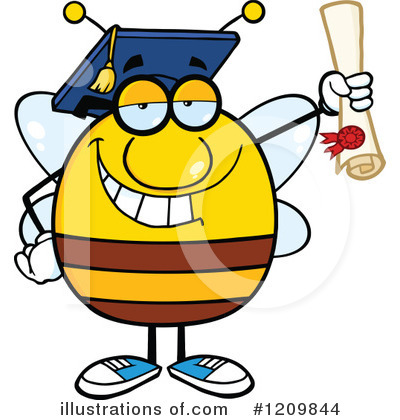 Royalty-Free (RF) Bee Clipart Illustration by Hit Toon - Stock Sample #1209844