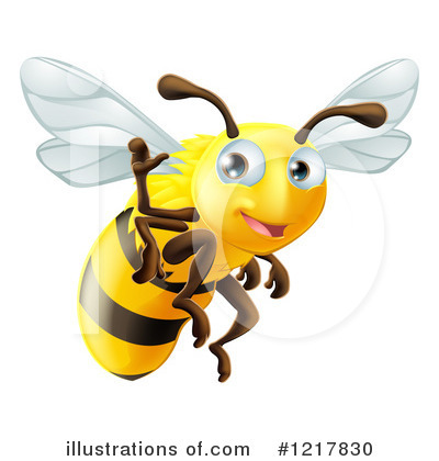 Royalty-Free (RF) Bee Clipart Illustration by AtStockIllustration - Stock Sample #1217830