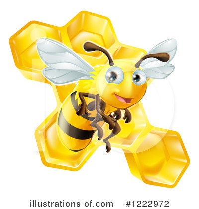 Royalty-Free (RF) Bee Clipart Illustration by AtStockIllustration - Stock Sample #1222972