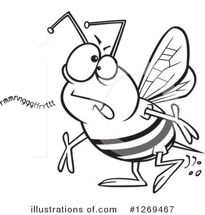 Royalty-Free (RF) Bee Clipart Illustration by toonaday - Stock Sample #1269467