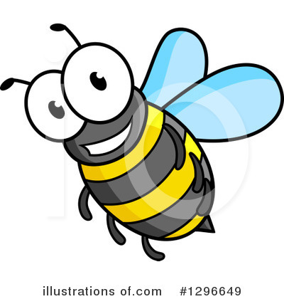 Royalty-Free (RF) Bee Clipart Illustration by Vector Tradition SM - Stock Sample #1296649