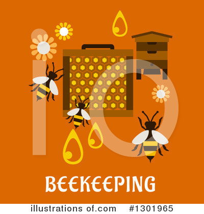 Royalty-Free (RF) Bee Clipart Illustration by Vector Tradition SM - Stock Sample #1301965