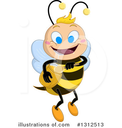 Royalty-Free (RF) Bee Clipart Illustration by Liron Peer - Stock Sample #1312513
