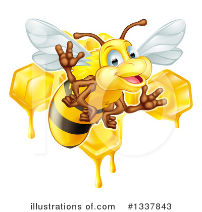 Bee Clipart #1337843 by AtStockIllustration