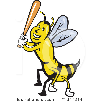 Royalty-Free (RF) Bee Clipart Illustration by patrimonio - Stock Sample #1347214