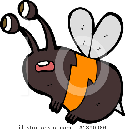 Royalty-Free (RF) Bee Clipart Illustration by lineartestpilot - Stock Sample #1390086