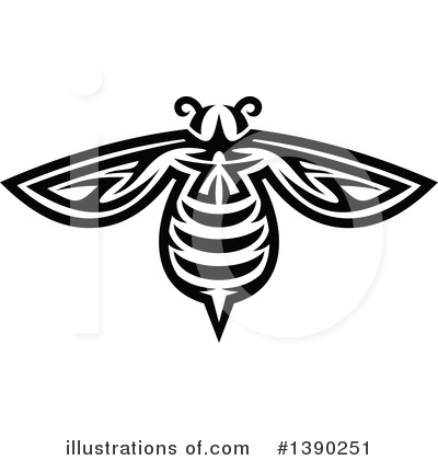 Royalty-Free (RF) Bee Clipart Illustration by Vector Tradition SM - Stock Sample #1390251