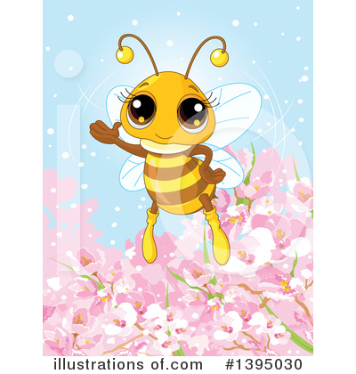 Royalty-Free (RF) Bee Clipart Illustration by Pushkin - Stock Sample #1395030