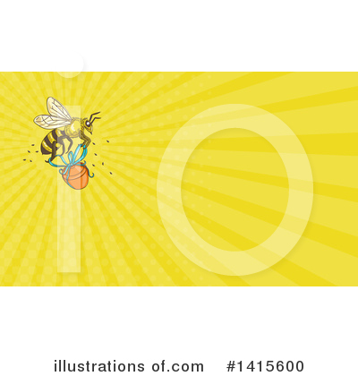 Royalty-Free (RF) Bee Clipart Illustration by patrimonio - Stock Sample #1415600