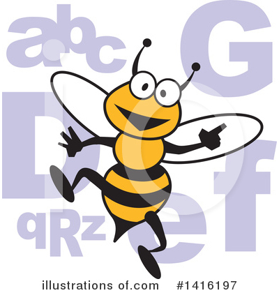 Bee Clipart #1416197 by Johnny Sajem