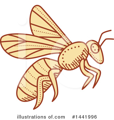 Royalty-Free (RF) Bee Clipart Illustration by patrimonio - Stock Sample #1441996