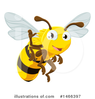 Royalty-Free (RF) Bee Clipart Illustration by AtStockIllustration - Stock Sample #1466397