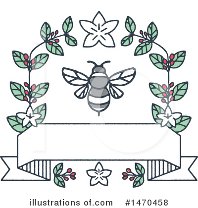 Royalty-Free (RF) Bee Clipart Illustration by patrimonio - Stock Sample #1470458