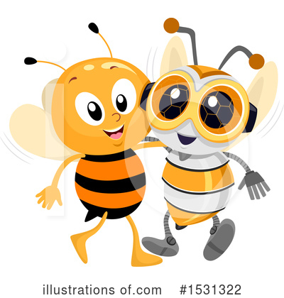 Bees Clipart #1531322 by BNP Design Studio