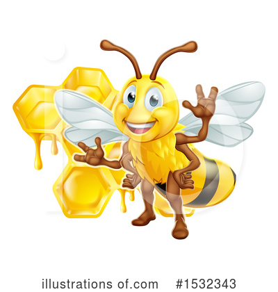 Royalty-Free (RF) Bee Clipart Illustration by AtStockIllustration - Stock Sample #1532343
