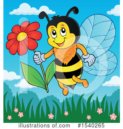 Royalty-Free (RF) Bee Clipart Illustration by visekart - Stock Sample #1540265