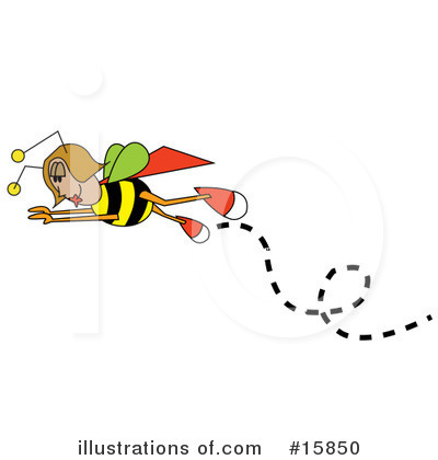 Royalty-Free (RF) Bee Clipart Illustration by Andy Nortnik - Stock Sample #15850