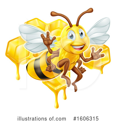 Royalty-Free (RF) Bee Clipart Illustration by AtStockIllustration - Stock Sample #1606315