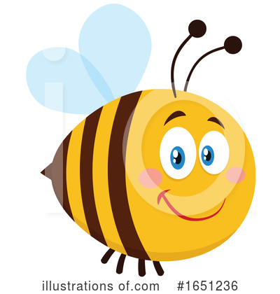 Royalty-Free (RF) Bee Clipart Illustration by Hit Toon - Stock Sample #1651236