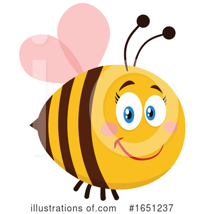 Royalty-Free (RF) Bee Clipart Illustration by Hit Toon - Stock Sample #1651237