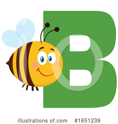 Royalty-Free (RF) Bee Clipart Illustration by Hit Toon - Stock Sample #1651239