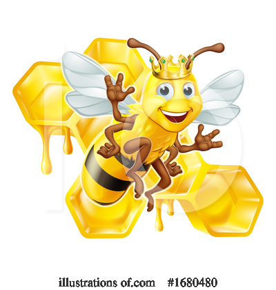 Royalty-Free (RF) Bee Clipart Illustration by AtStockIllustration - Stock Sample #1680480