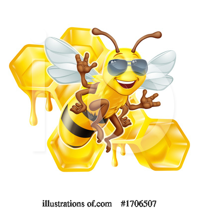 Royalty-Free (RF) Bee Clipart Illustration by AtStockIllustration - Stock Sample #1706507