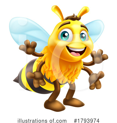 Royalty-Free (RF) Bee Clipart Illustration by AtStockIllustration - Stock Sample #1793974