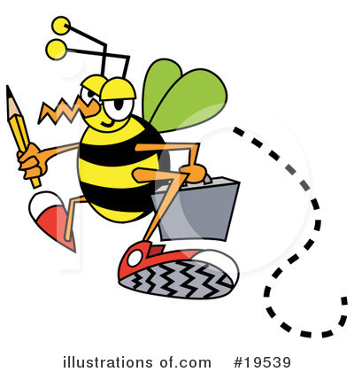 Royalty-Free (RF) Bee Clipart Illustration by Andy Nortnik - Stock Sample #19539
