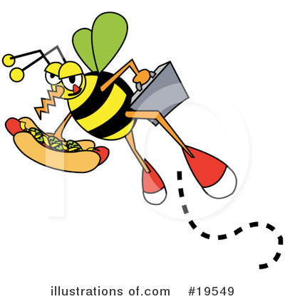 Royalty-Free (RF) Bee Clipart Illustration by Andy Nortnik - Stock Sample #19549