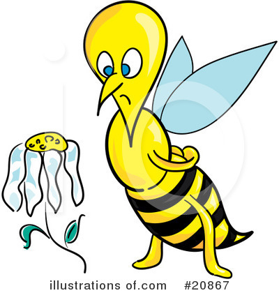 Royalty-Free (RF) Bee Clipart Illustration by Paulo Resende - Stock Sample #20867