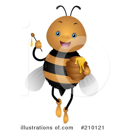 Royalty-Free (RF) Bee Clipart Illustration by BNP Design Studio - Stock Sample #210121