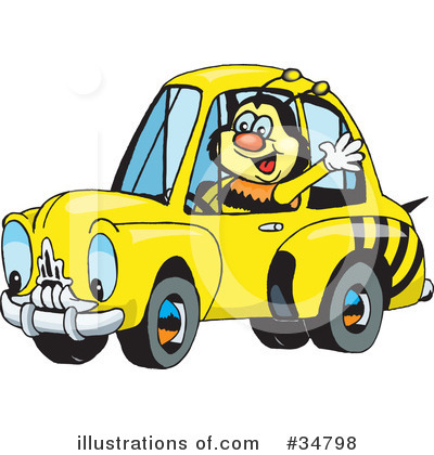 Royalty-Free (RF) Bee Clipart Illustration by Dennis Holmes Designs - Stock Sample #34798