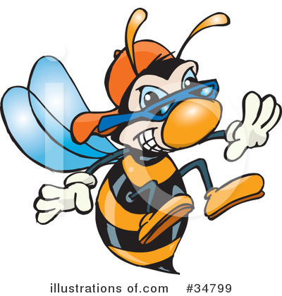 Wasp Clipart #34799 by Dennis Holmes Designs