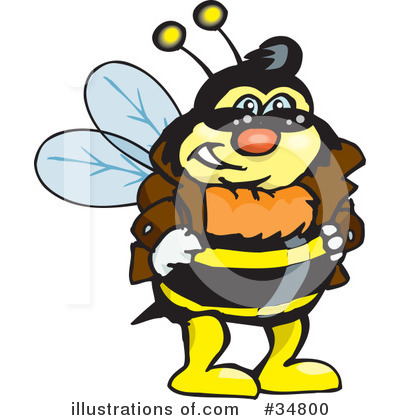 Royalty-Free (RF) Bee Clipart Illustration by Dennis Holmes Designs - Stock Sample #34800