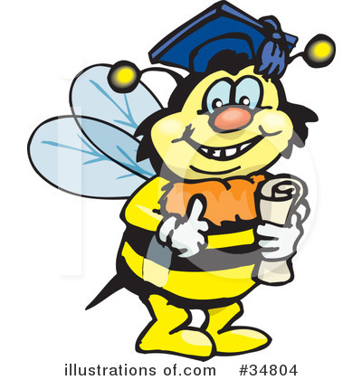 Royalty-Free (RF) Bee Clipart Illustration by Dennis Holmes Designs - Stock Sample #34804
