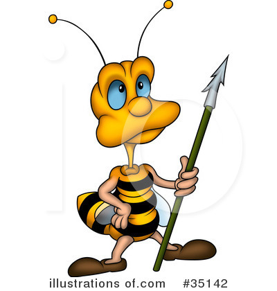 Royalty-Free (RF) Bee Clipart Illustration by dero - Stock Sample #35142
